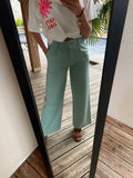 Pantalon Slinda vert d’eau