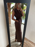 Combinaison fluide marron