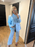 Blazer Tina croisé bleu