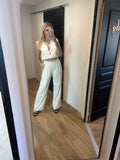 Pantalon costume crème