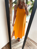 Robe fluide orange