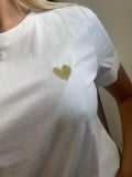 Tee shirt motif COEUR blanc