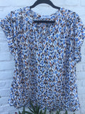 BLOUSE ARLEQUIN BLEUE